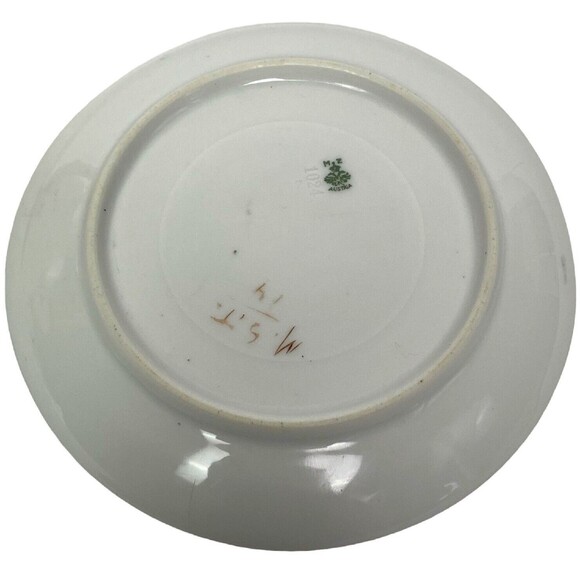 Vintage Tea Cup Saucer Moritz Zdekauer Austria Hand Painted Elegant Blue Floral - Picture 13 of 15